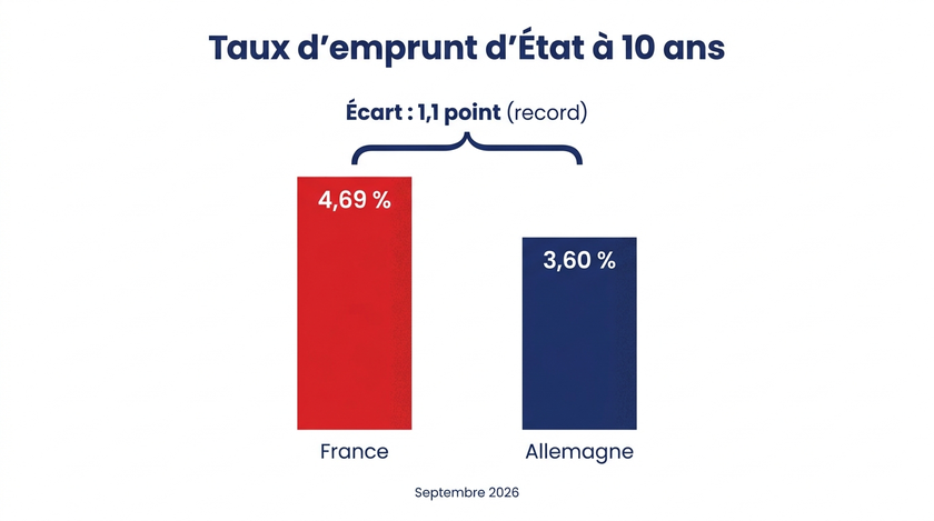Un écart record avec l'Allemagne