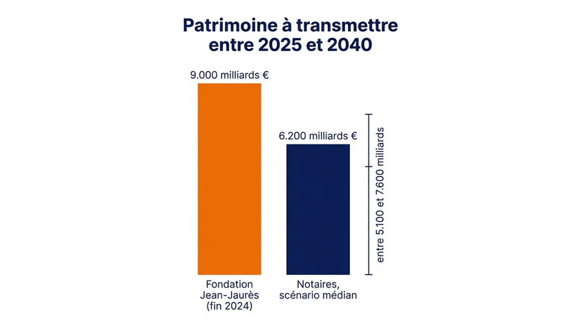9.000 ou 6.200 milliards d'euros à transmettre