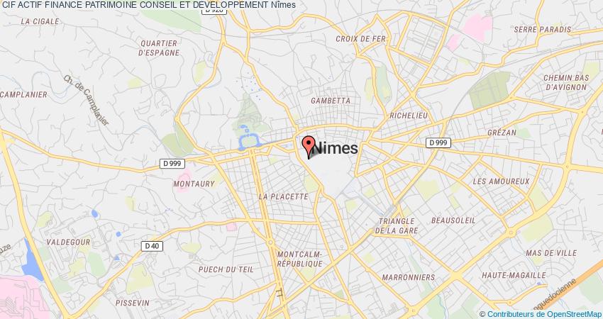 plan ACTIF FINANCE PATRIMOINE CONSEIL ET DEVELOPPEMENT CIF Nîmes
