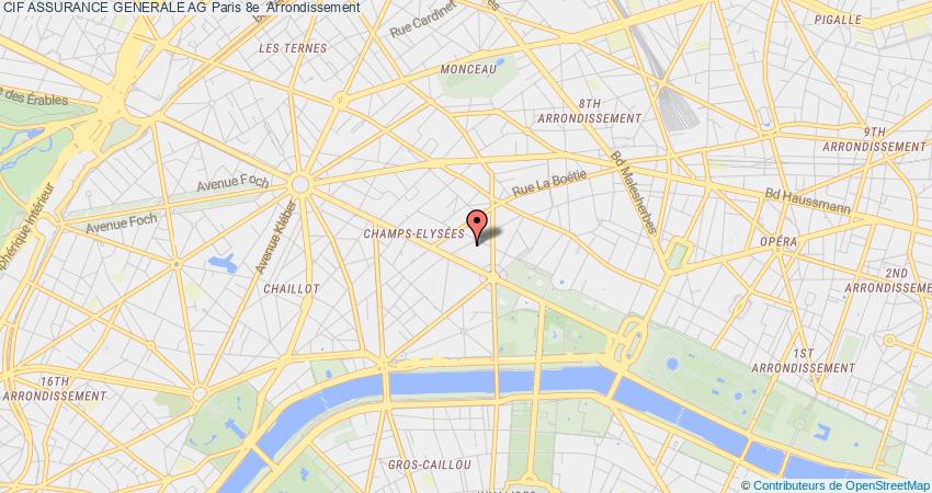 plan ASSURANCE GENERALE AG CIF Paris 8e  Arrondissement