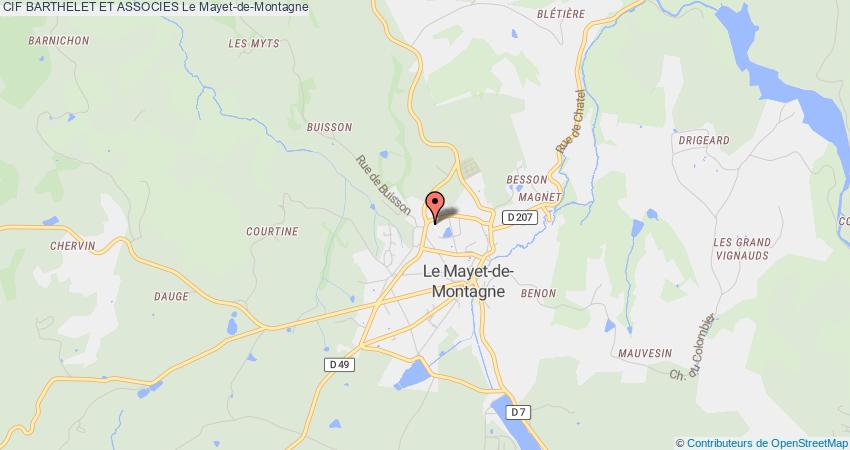 plan BARTHELET ET ASSOCIES CIF Le Mayet-de-Montagne