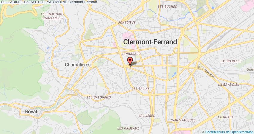 plan CABINET LAFAYETTE PATRIMOINE CIF Clermont-Ferrand