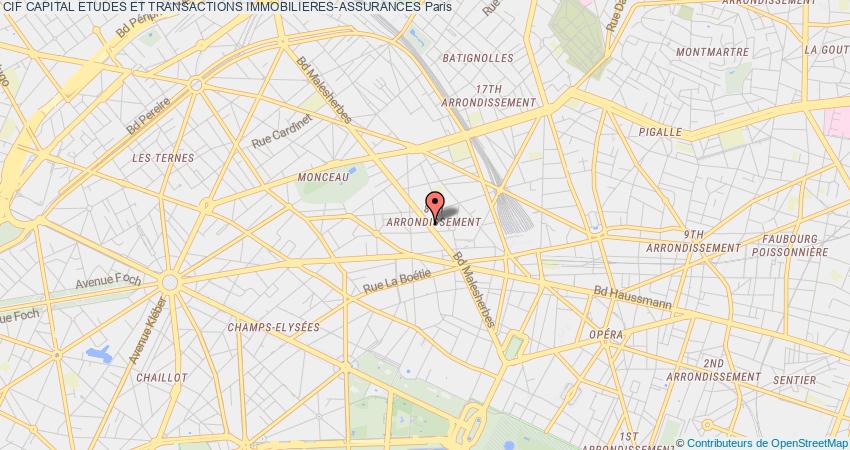 plan CAPITAL ETUDES ET TRANSACTIONS IMMOBILIERES-ASSURANCES CIF Paris