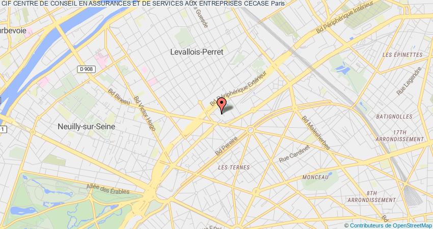 plan CENTRE DE CONSEIL EN ASSURANCES ET DE SERVICES AUX ENTREPRISES CECASE CIF Paris