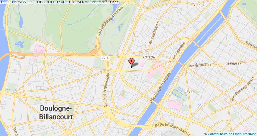 plan COMPAGNIE DE GESTION PRIVEE DU PATRIMOINE CGPP CIF Paris