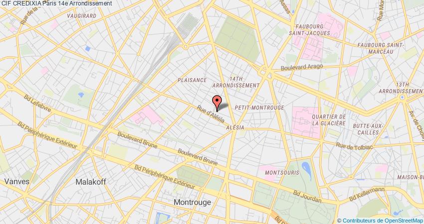 plan CREDIXIA CIF Paris 14e Arrondissement