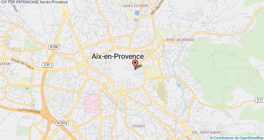 plan F2R PATRIMOINE CIF Aix-en-Provence