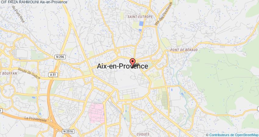 plan FAIZA RAHMOUNI CIF Aix-en-Provence
