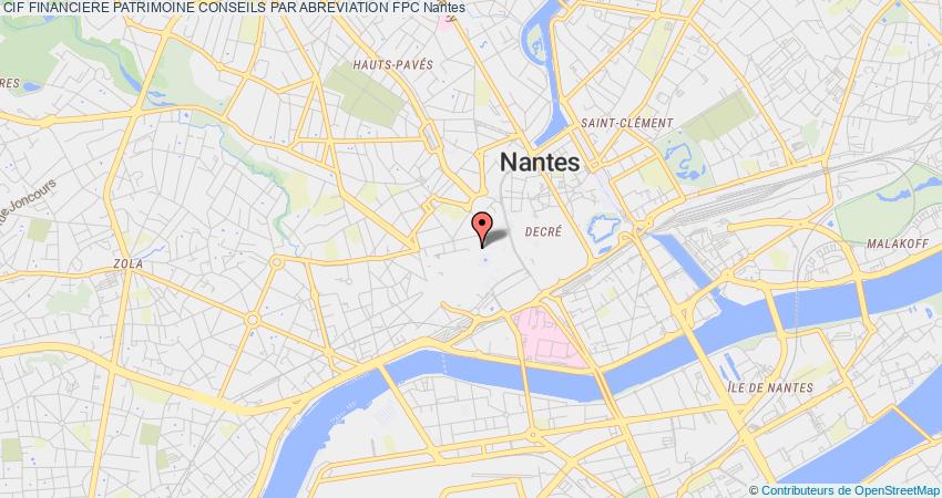 plan FINANCIERE PATRIMOINE CONSEILS PAR ABREVIATION FPC CIF Nantes
