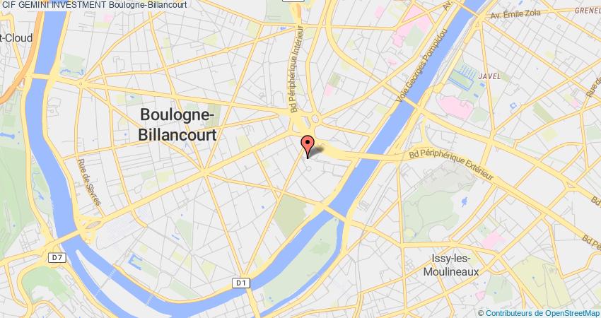 plan GEMINI INVESTMENT CIF Boulogne-Billancourt