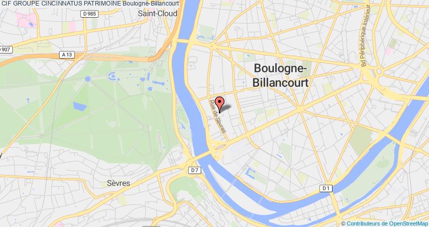 plan GROUPE CINCINNATUS PATRIMOINE CIF Boulogne-Billancourt