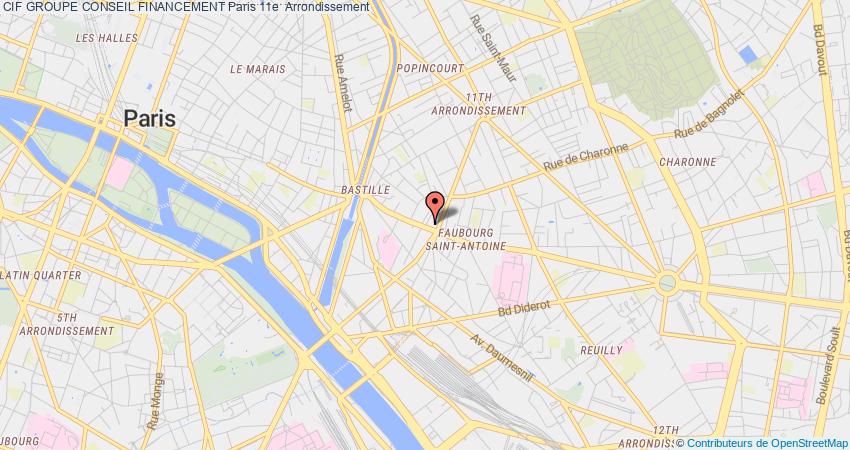 plan GROUPE CONSEIL FINANCEMENT CIF Paris 11e  Arrondissement