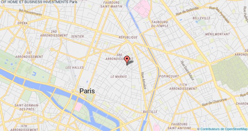 plan HOME ET BUSINESS INVESTMENTS CIF Paris