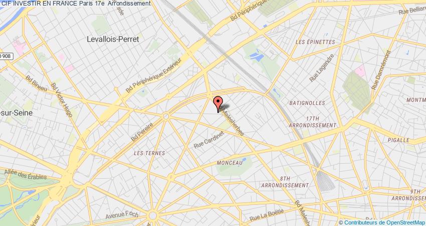 plan INVESTIR EN FRANCE CIF Paris 17e  Arrondissement