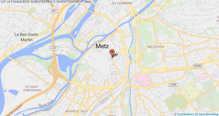 plan LA FINANCIERE EUROPEENNE D INVESTISSEMENT CIF Metz