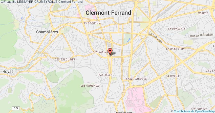 plan Laetitia LEGSAYER CRUMEYROLLE CIF Clermont-Ferrand