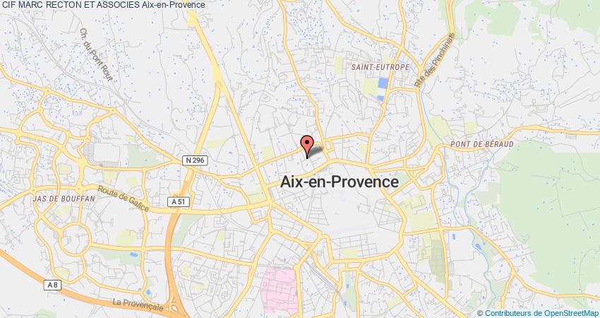 plan MARC RECTON ET ASSOCIES CIF Aix-en-Provence