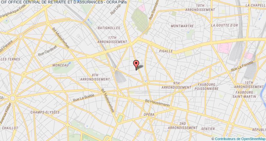 plan OFFICE CENTRAL DE RETRAITE ET D ASSURANCES - OCRA CIF Paris