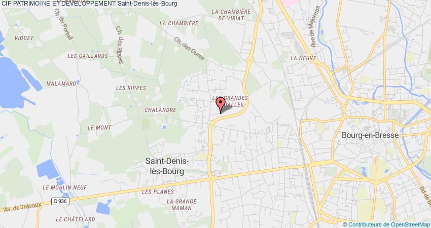 plan PATRIMOINE ET DEVELOPPEMENT CIF Saint-Denis-lès-Bourg