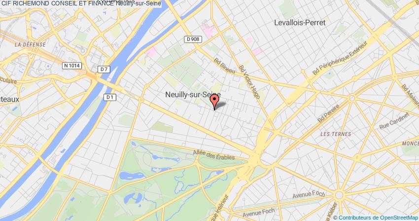 plan RICHEMOND CONSEIL ET FINANCE CIF Neuilly-sur-Seine