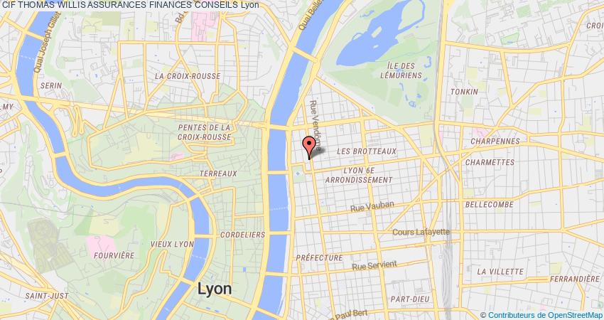 plan THOMAS WILLIS ASSURANCES FINANCES CONSEILS CIF Lyon