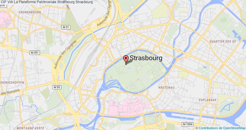 plan VIA La Plateforme Patrimoniale Strasbourg CIF Strasbourg