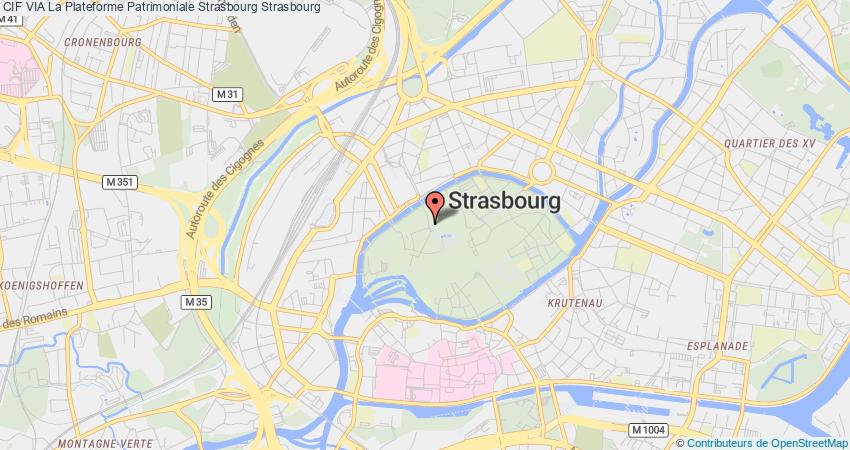 plan VIA La Plateforme Patrimoniale Strasbourg CIF Strasbourg