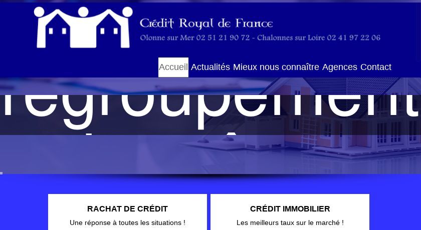 crédit immobilier et regroupement de prêt en Vendée (85)