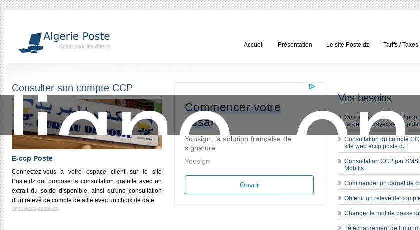 Services CCP en ligne, en Algérie